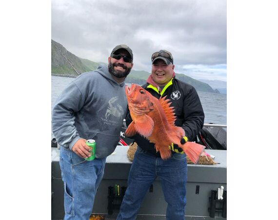 Beringzee, heilbot en zalm Alaska