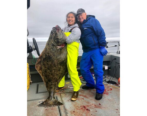 Beringzee, heilbot en zalm Alaska