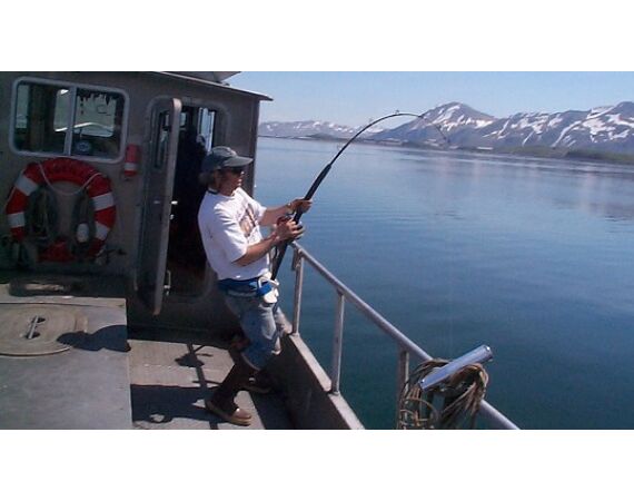 Beringzee, heilbot en zalm Alaska