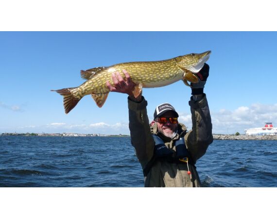 Vader zoon Roofvis week in zuid Zweden