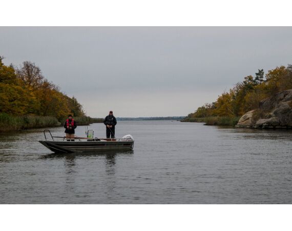 Vader zoon Roofvis week in zuid Zweden