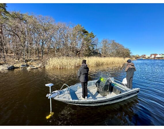 Vader zoon Roofvis week in zuid Zweden