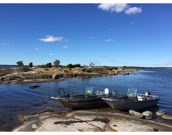 Vader zoon Roofvis week in zuid Zweden