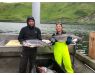 Beringzee, heilbot en zalm Alaska